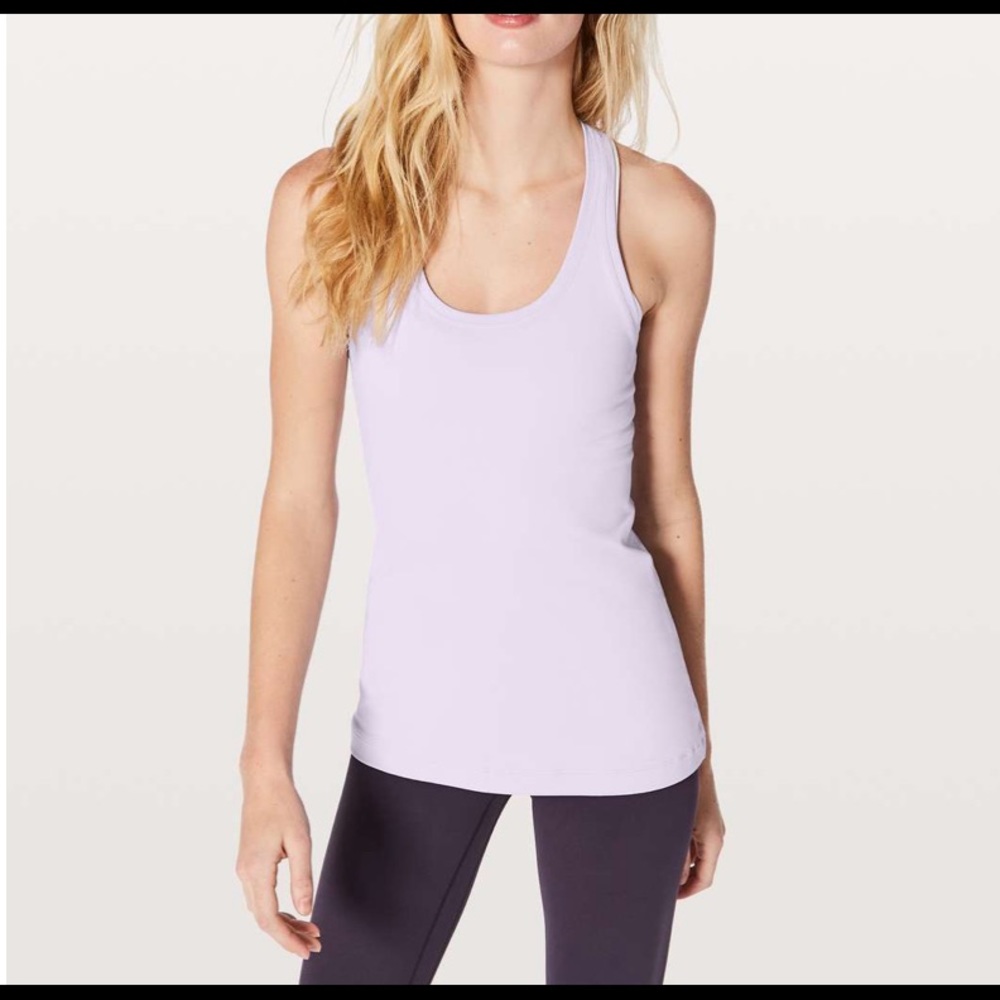 Lululemon Cool Racerback II light purple tank/faint lavender